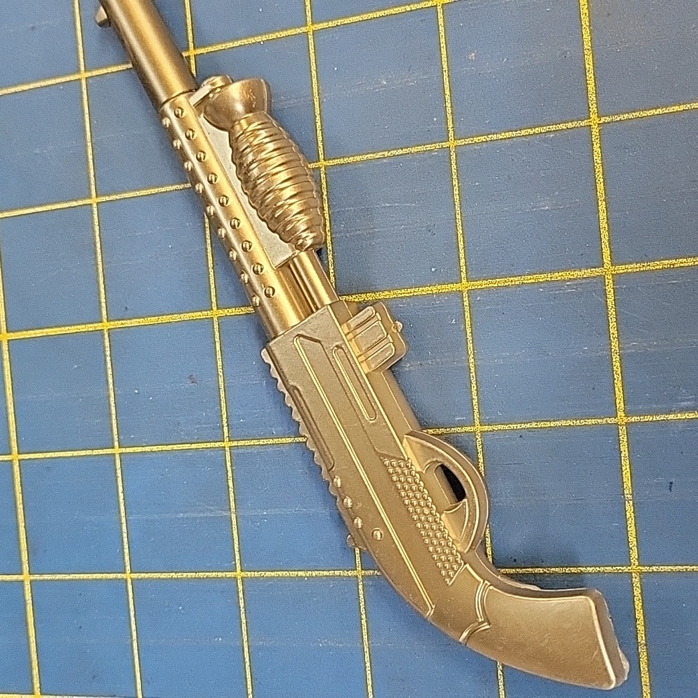 Metallic Toy Shotgun Pen - Silver 6" New